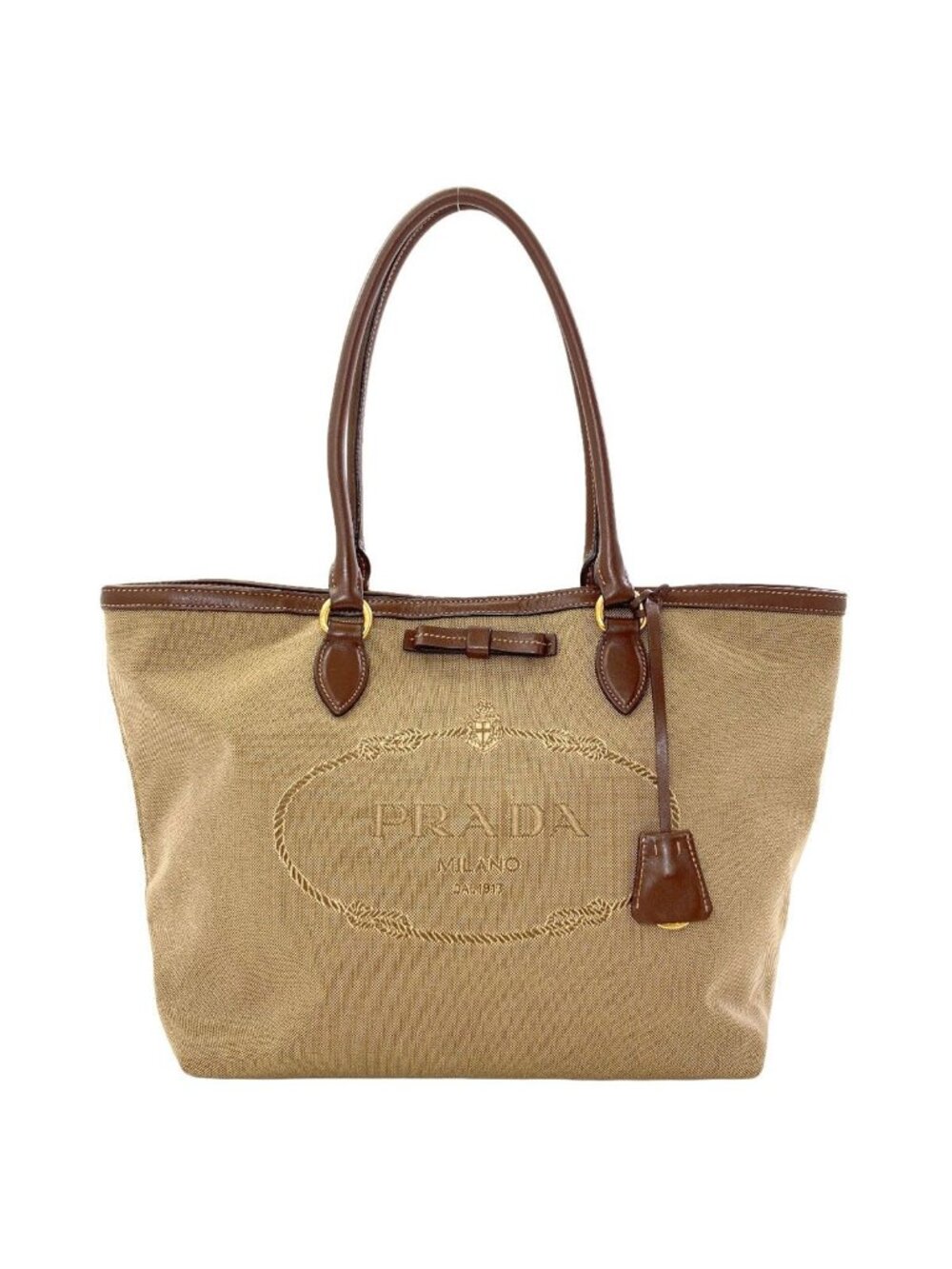 Prada Fiocco Tote Bag Canvas